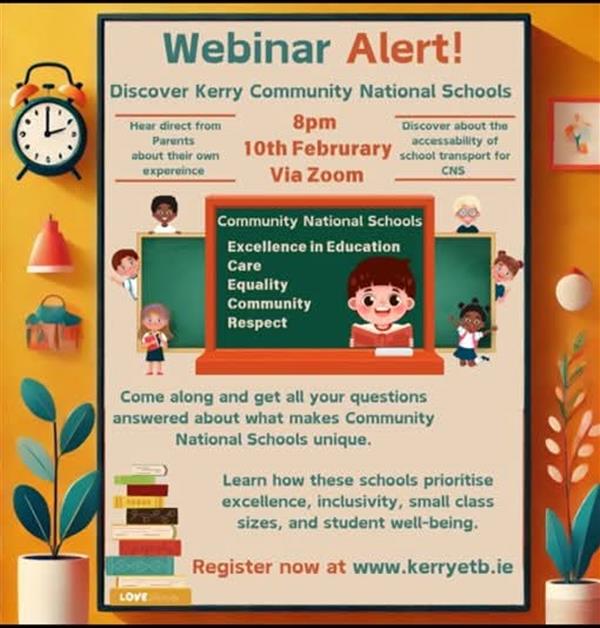 Webinar Alert- Discover Kerry Community National Schools!